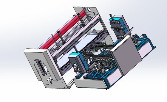 5 - 6 rollos/min Máquina automática de embalaje de rollos de tejido para colchones