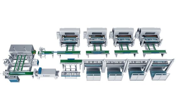 Máquina eléctrica automática de embalaje de rollos de tejido para el núcleo de almohada textil