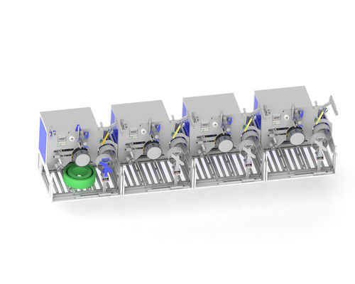 Bobinadora de flejes PET para paletización robótica con capacidad de 80 kg y motor servo dual para bobinado automático de flejes