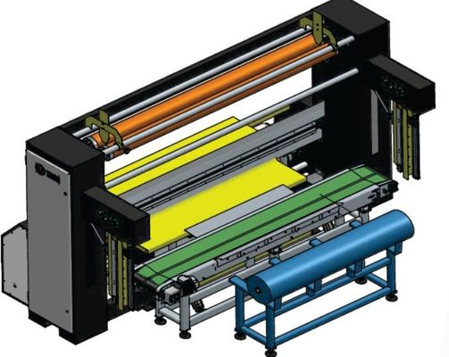 Máquina automática de doble cadena para envolver el rollo de tejido de almohada