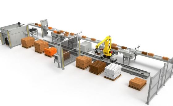 Palletizer y despalletizador robóticos automatizados para bolsas de cartón y envases de película