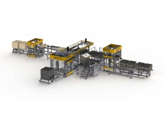 Soluciones automáticas de embalaje y paletización con pantalla táctil para diferentes industrias