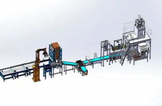 Sistemas de paletización automática de envases robóticos Modo de funcionamiento de pantalla táctil