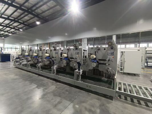 6 Unidades de Bobinado Independientes, Caída, Recorrido Servo 300m/min – Línea de Extrusión PP